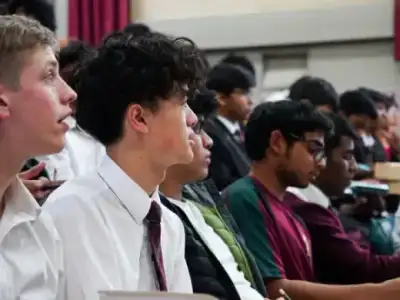 A student at an AT Academy revision lecture